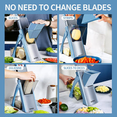 Upgraded Kitchen, Larger Food Port, Food Slicer, Potato Fryer, Adjustable