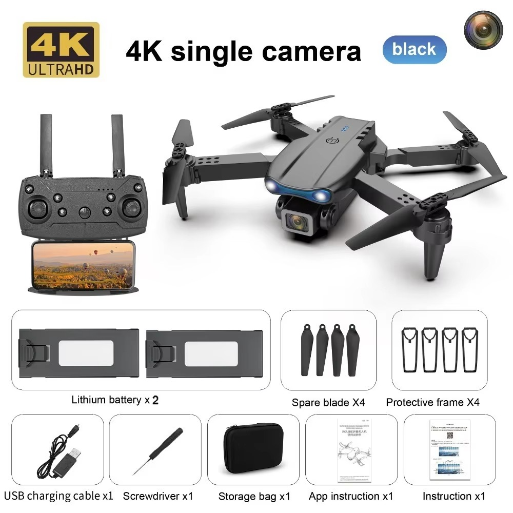 High Quality E88 E99 Mini 4K HD Camera WiFi FPV Wide-Angle HD Altitude Hold Foldable
