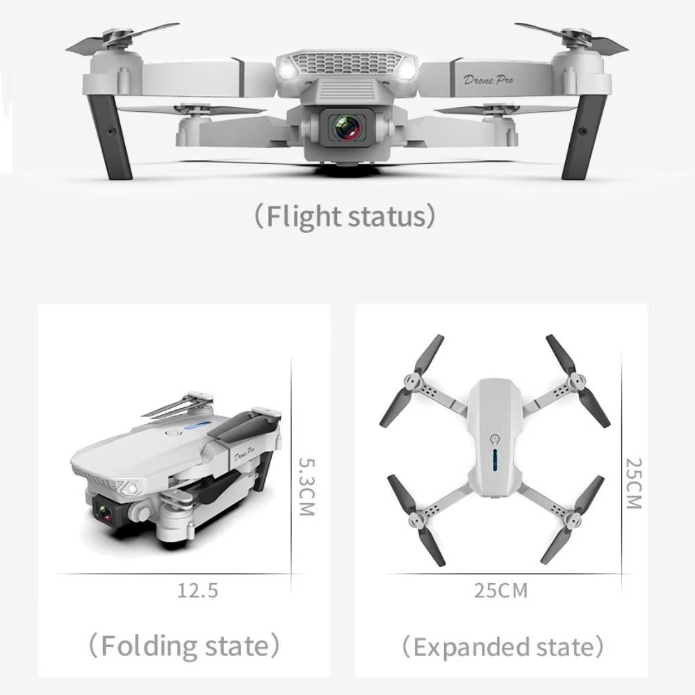 High Quality E88 E99 Mini 4K HD Camera WiFi FPV Wide-Angle HD Altitude Hold Foldable