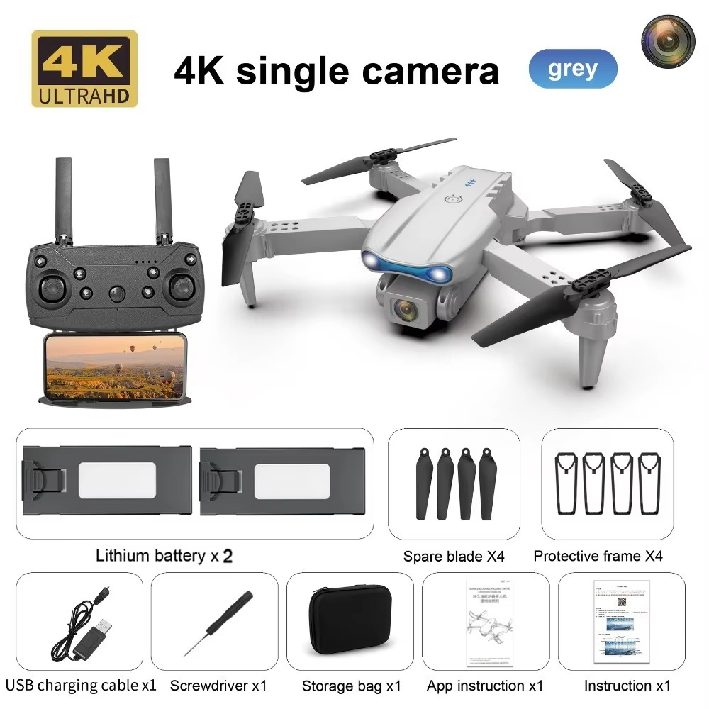 High Quality E88 E99 Mini 4K HD Camera WiFi FPV Wide-Angle HD Altitude Hold Foldable